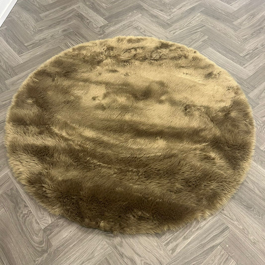 Brinker Fluffy Jaguar Brown - 180x180cm - QF Living