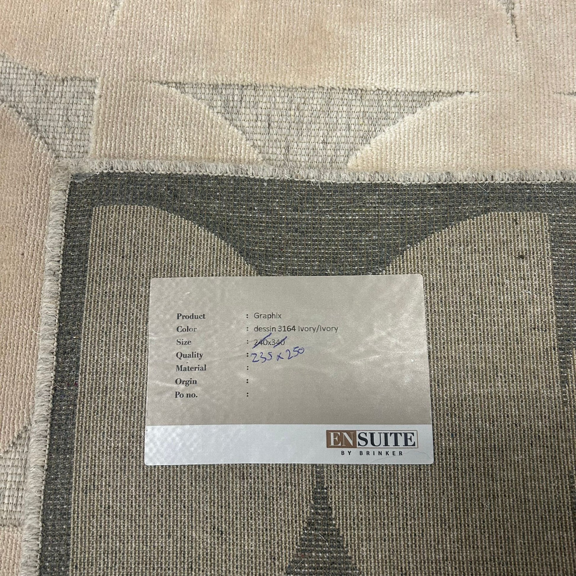 Brinker Graphix Dessin 3164 Ivory Vloerkleed - 235x250cm - QF Living