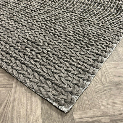 Brinker Kabel Antracite/Melé Vloerkleed - 190x220cm - QF Living
