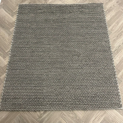 Brinker Kabel Antracite/Melé Vloerkleed - 190x220cm - QF Living