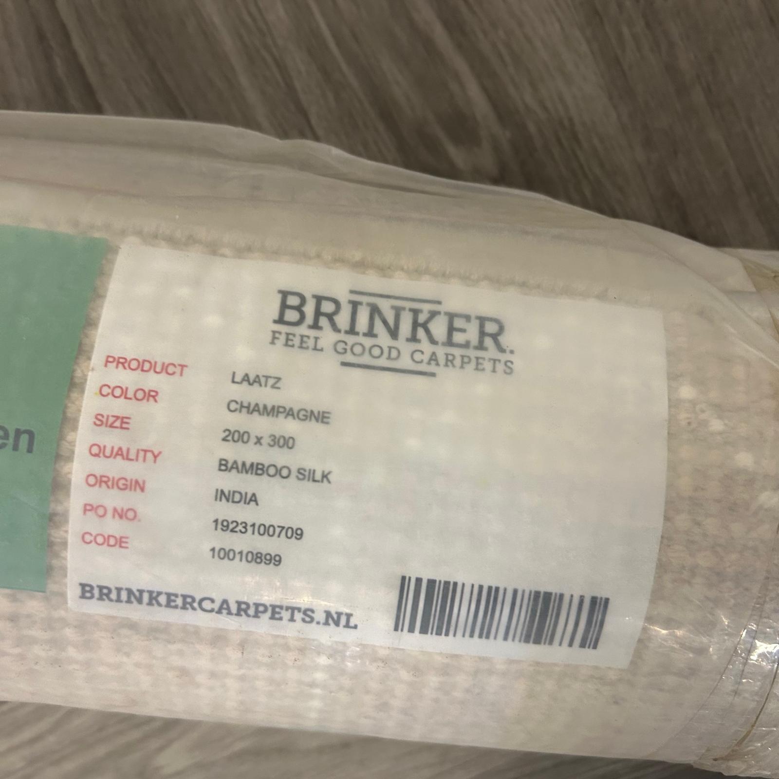 Brinker Laatz Champagne Vloerkleed - 200x300cm - QF Living