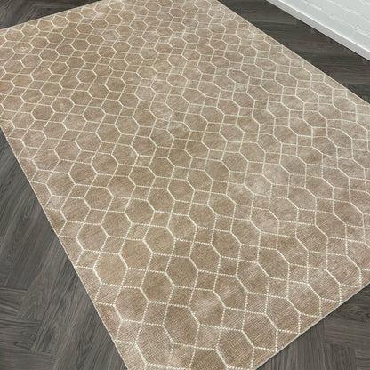 Brinker Laatz Champagne Vloerkleed - 200x300cm - QF Living