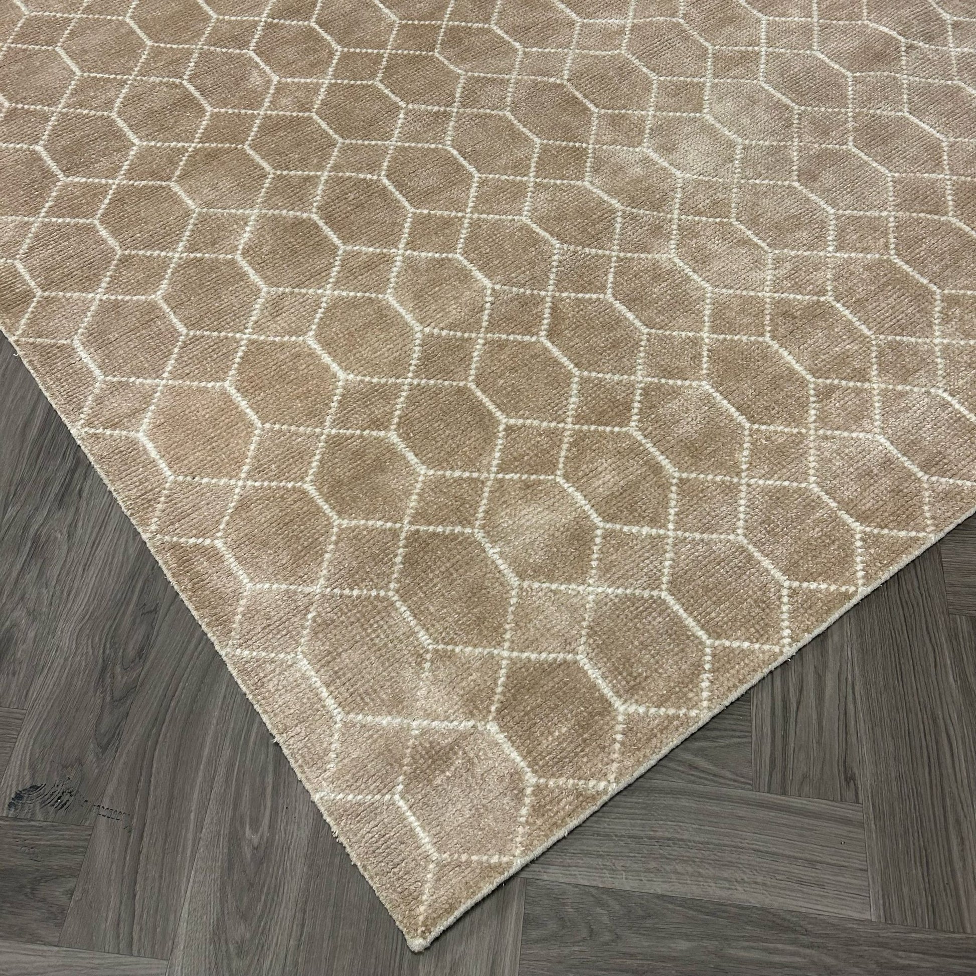 Brinker Laatz Champagne Vloerkleed - 200x300cm - QF Living