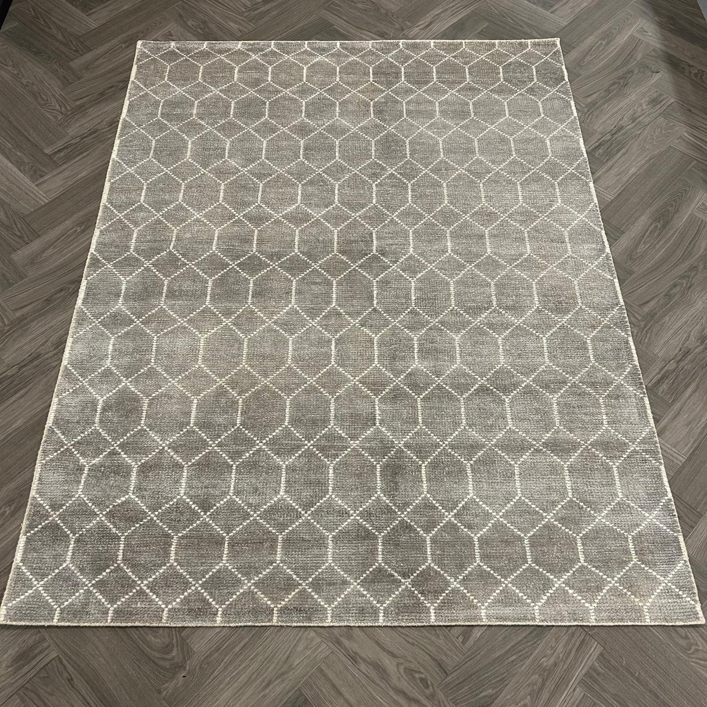 Brinker Laatz Grey Vloerkleed - 240x340cm - QF Living
