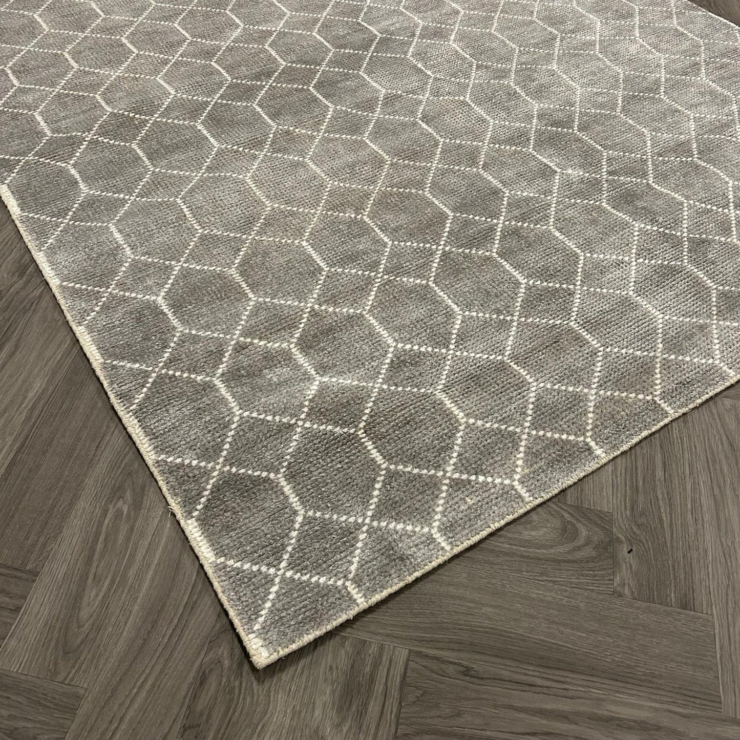 Brinker Laatz Grey Vloerkleed - 240x340cm - QF Living