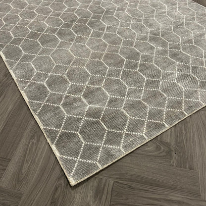 Brinker Laatz Grey Vloerkleed - 240x340cm - QF Living