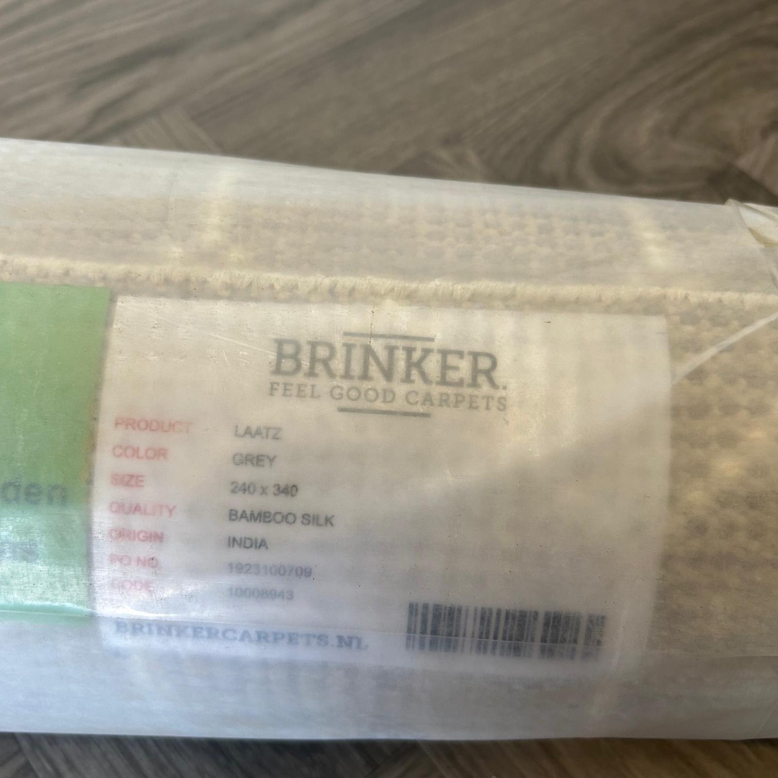 Brinker Laatz Grey Vloerkleed - 240x340cm - QF Living