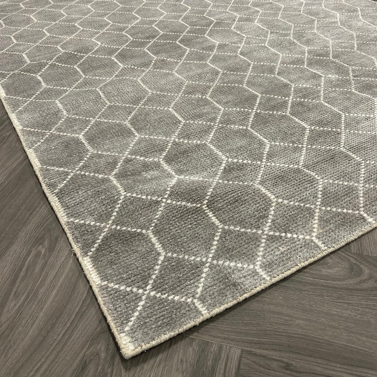 Brinker Laatz Grey Vloerkleed - 240x340cm - QF Living