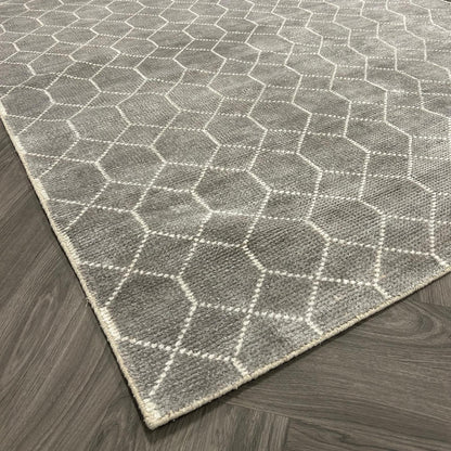Brinker Laatz Grey Vloerkleed - 240x340cm - QF Living