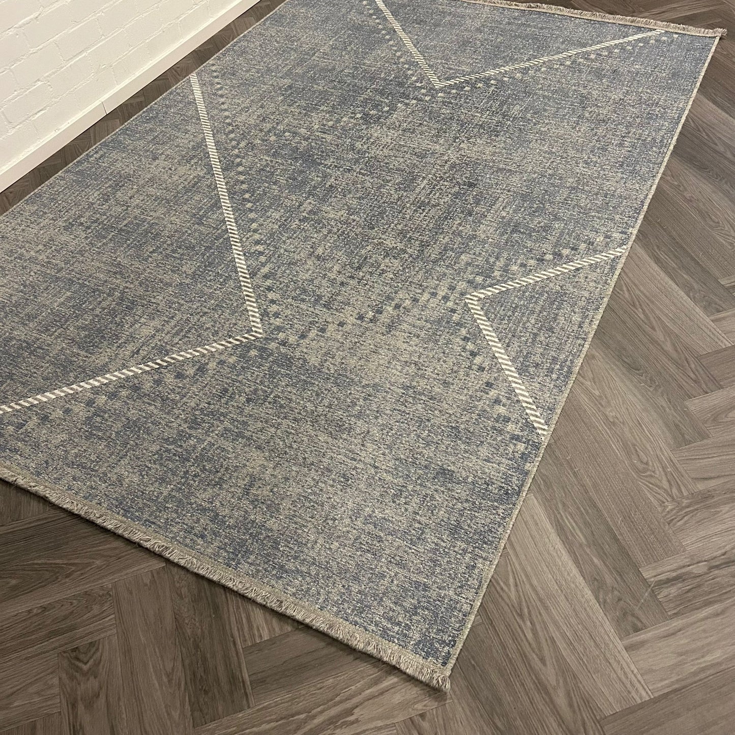 Brinker Linea Dessin 105 Blue Vloerkleed - 200x290cm - QF Living