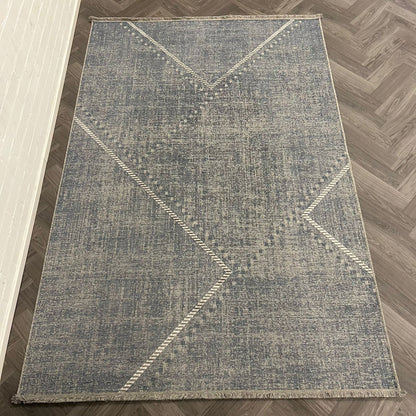 Brinker Linea Dessin 105 Blue Vloerkleed - 200x290cm - QF Living