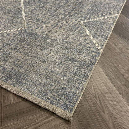 Brinker Linea Dessin 105 Blue Vloerkleed - 200x290cm - QF Living