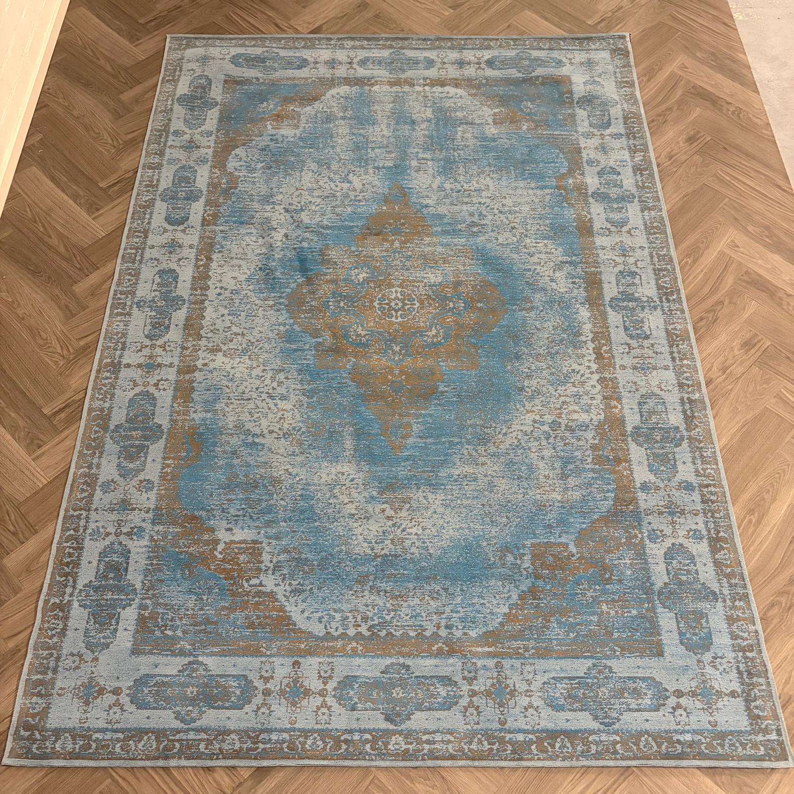 Brinker Lowla Azur Blue 1 - 200x290cm - QF Living