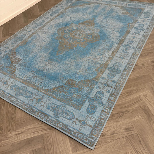 Brinker Lowla Azur Blue 1 - 200x290cm - QF Living