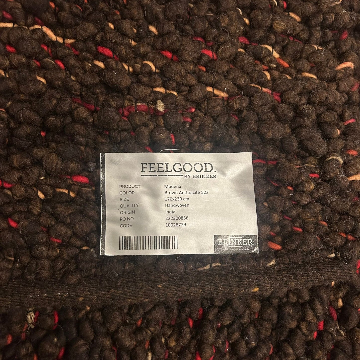 Brinker Modena Brown Anthracite 522 Vloerkleed - 170x230cm - QF Living