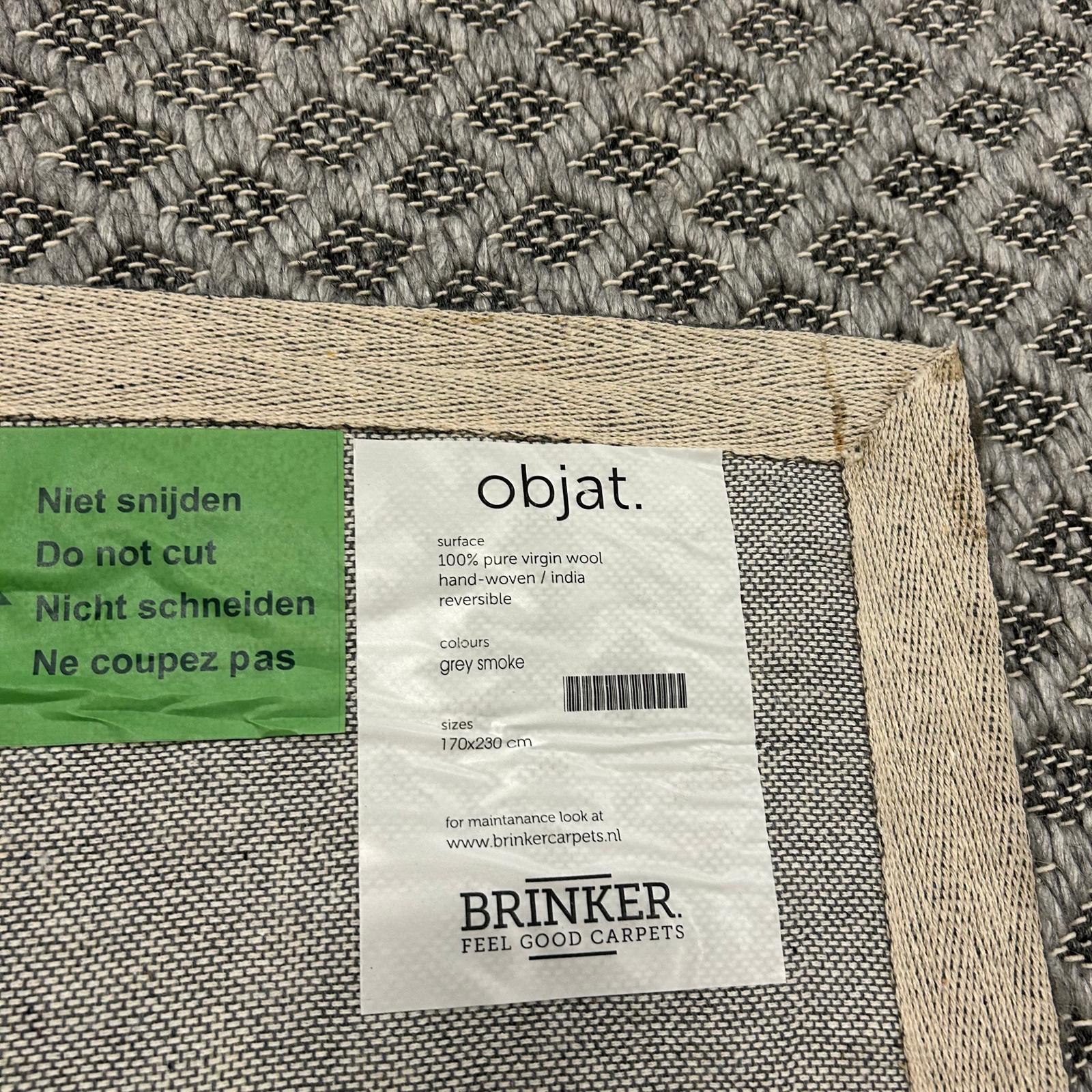 Brinker Objat Grey Smoke Vloerkleed - 170x230cm - QF Living