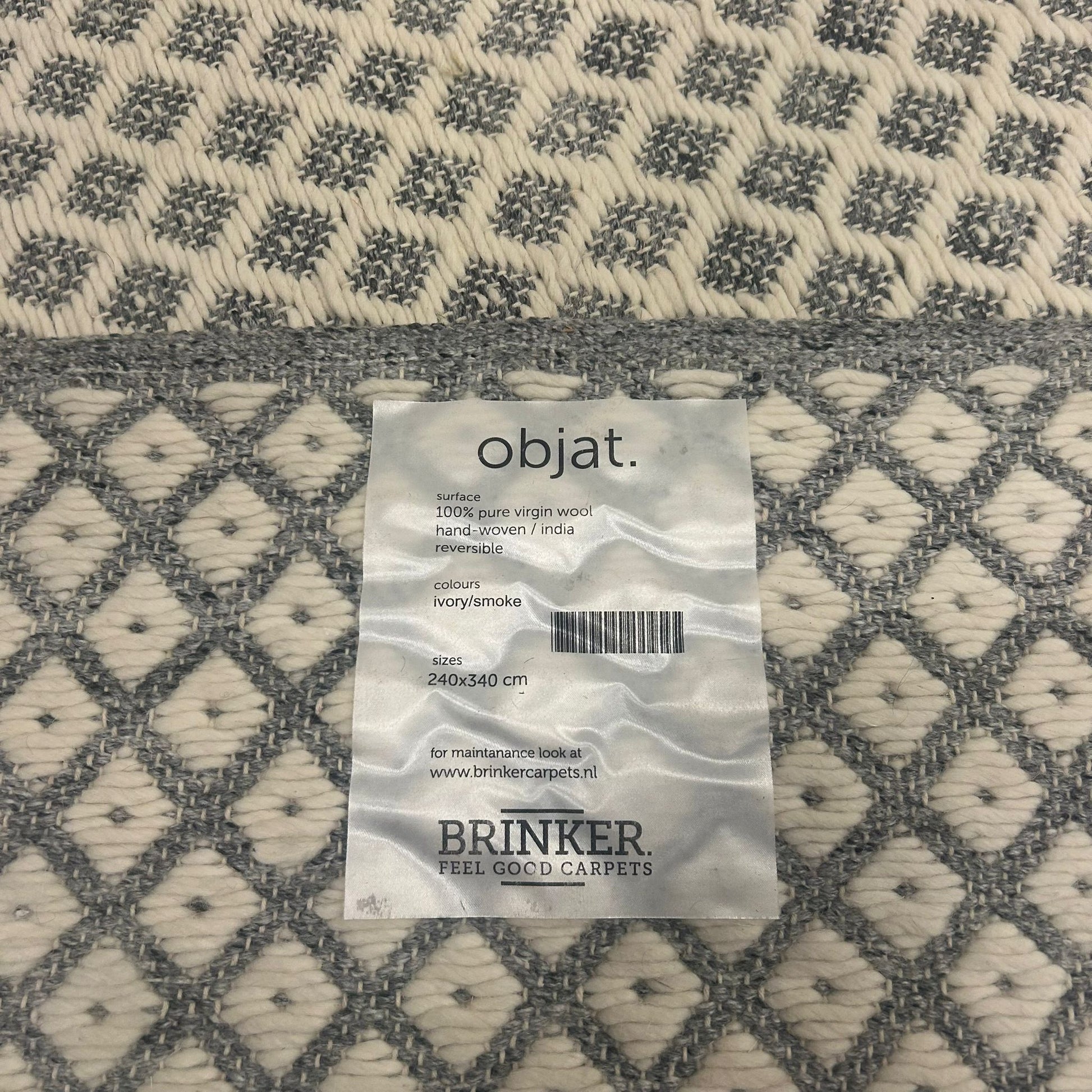 Brinker Objat Ivory/Smoke Vloerkleed - 200x300cm - QF Living