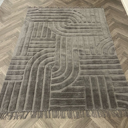 Brinker Overseas Grey Vloerkleed - 170x240cm - QF Living