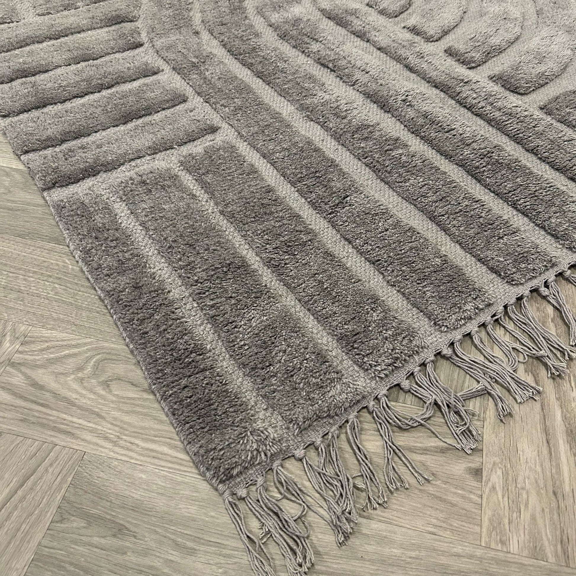 Brinker Overseas Grey Vloerkleed - 170x240cm - QF Living
