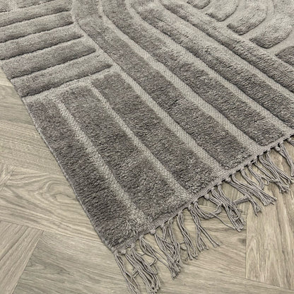 Brinker Overseas Grey Vloerkleed - 170x240cm - QF Living
