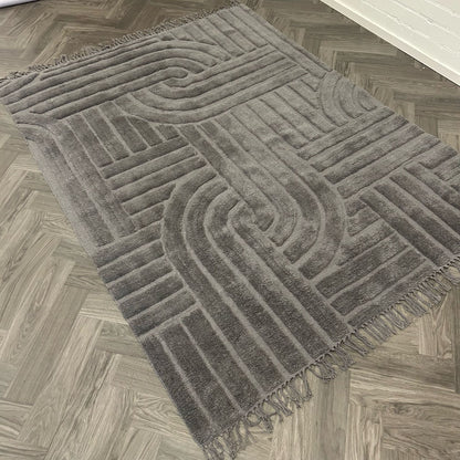 Brinker Overseas Grey Vloerkleed - 170x240cm - QF Living