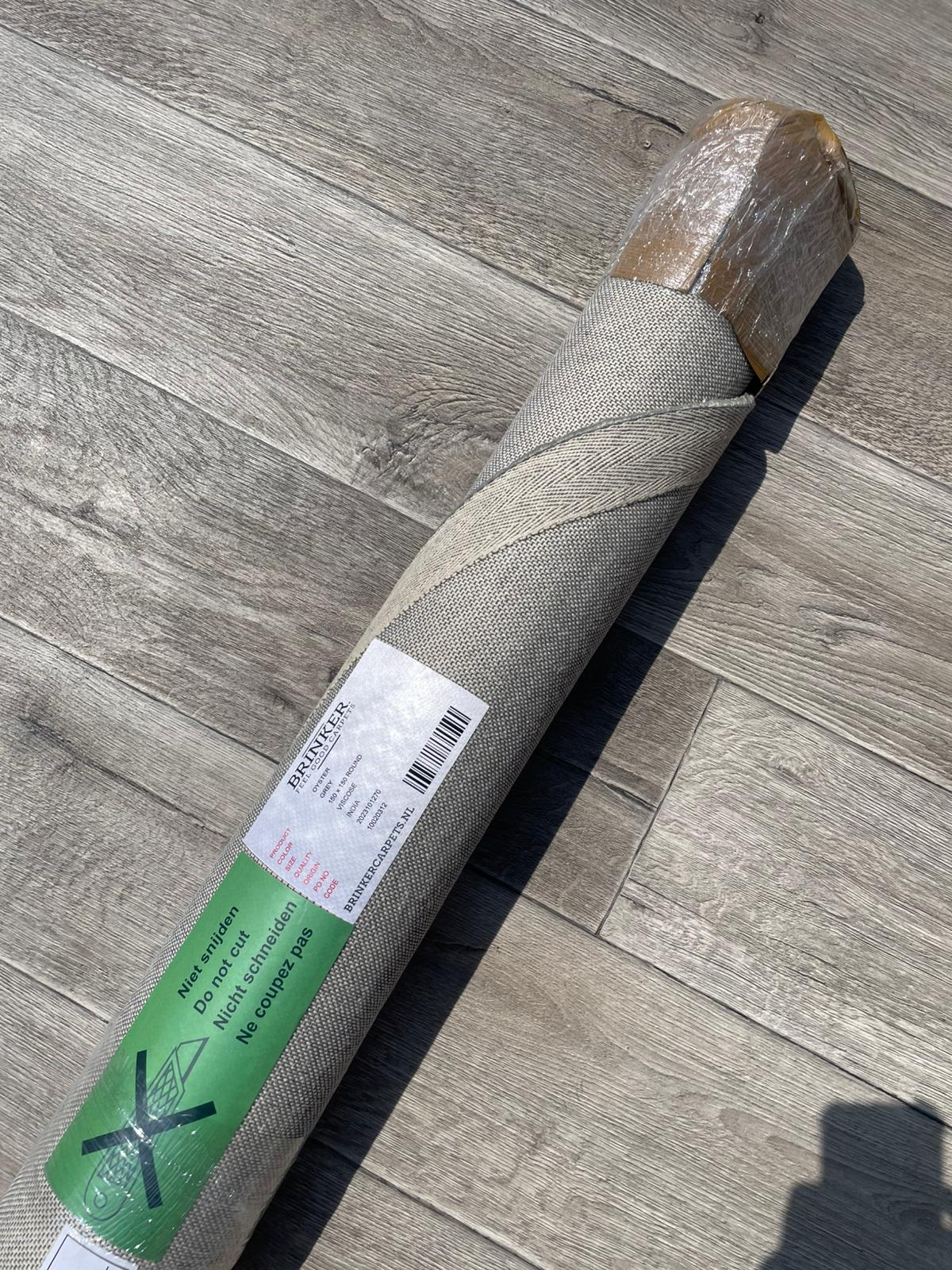 Brinker Oyster Grey Rond Vloerkleed - 150x150cm - QF Living
