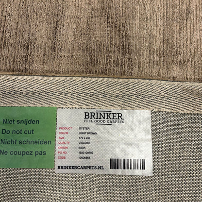 Brinker Oyster Light Brown Vloerkleed - 170x230cm - QF Living