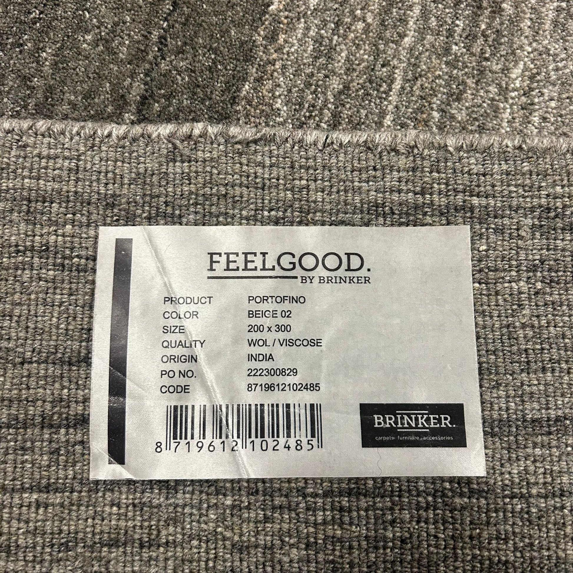Brinker Portofino Beige 02 Vloerkleed - 200x300cm - QF Living