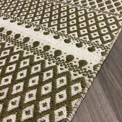 Brinker Saint Army Green Vloerkleed - 140x200cm - QF Living