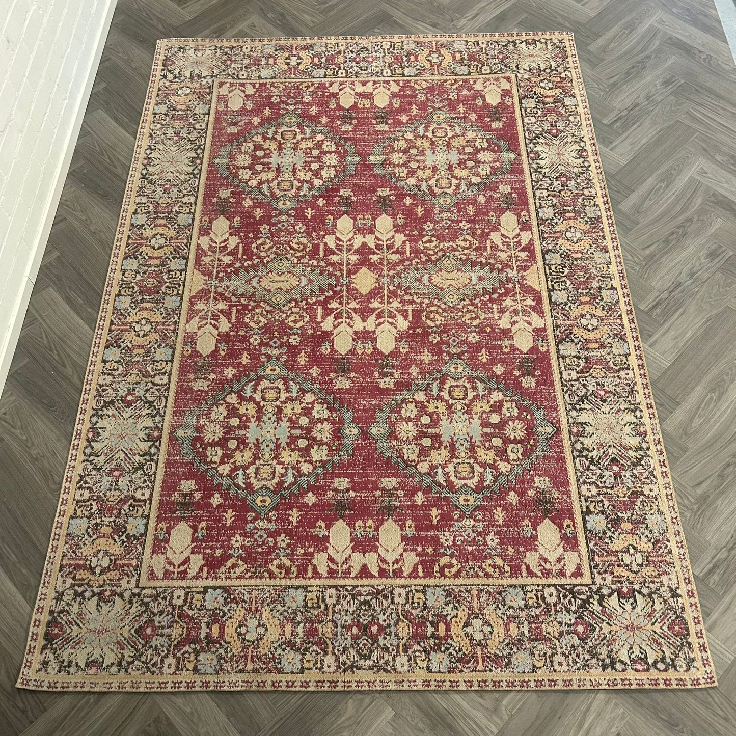 Brinker Tribal Pink Flambe - 200x290cm - QF Living