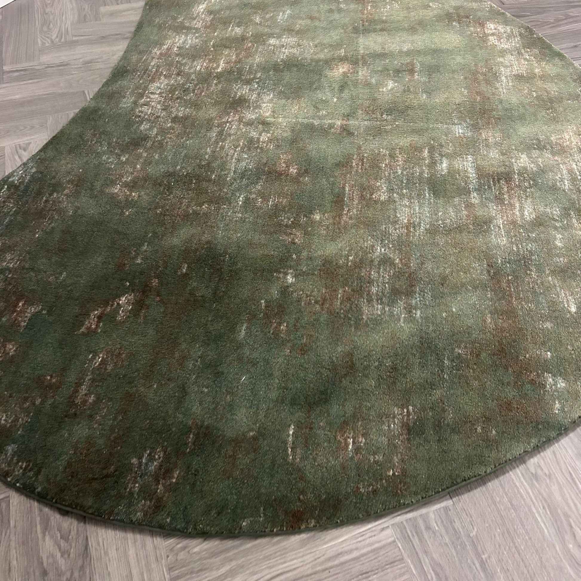 Brinker Uni Dark Green Nature Vloerkleed - 185x195cm - QF Living