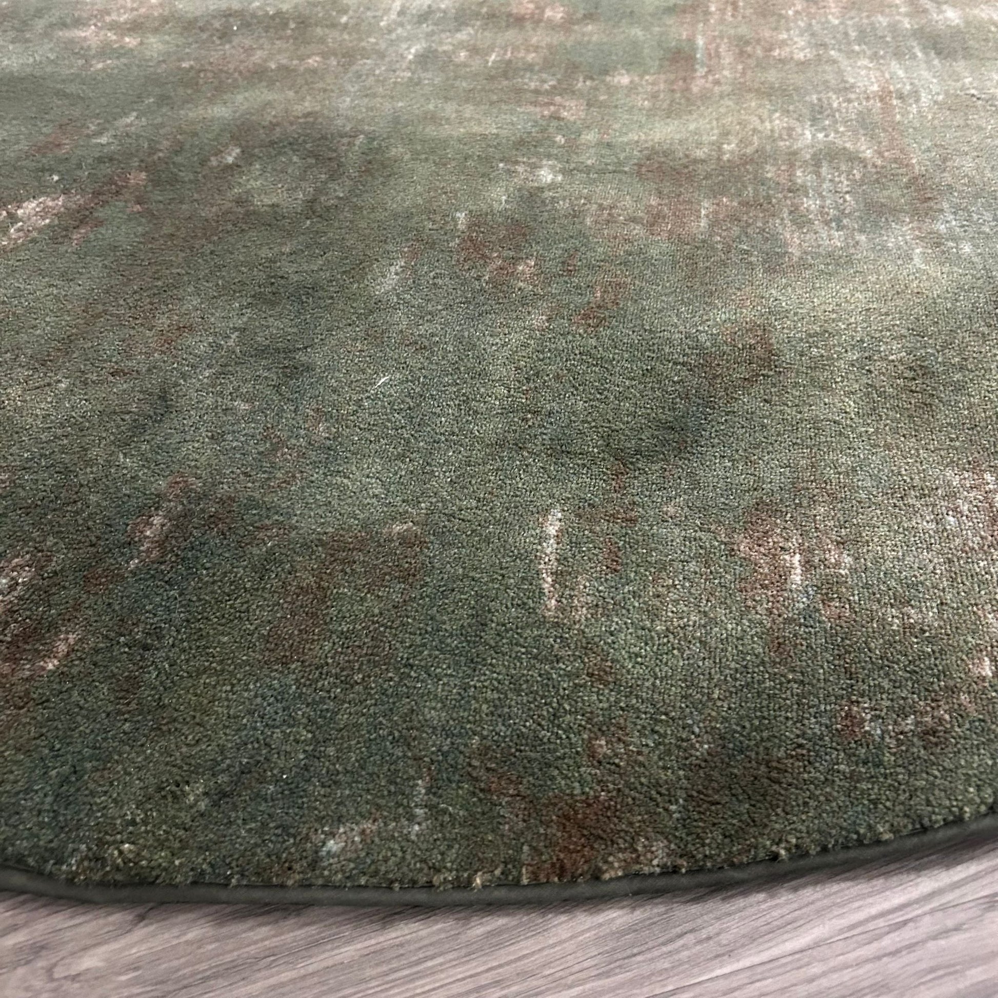 Brinker Uni Dark Green Nature Vloerkleed - 185x195cm - QF Living