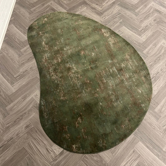 Brinker Uni Dark Green Nature Vloerkleed - 185x195cm - QF Living