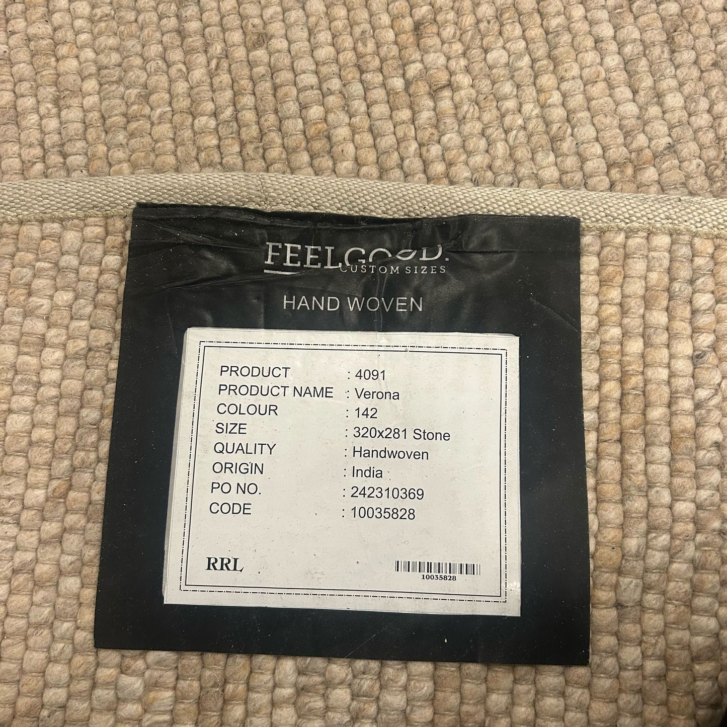 Brinker Verona 142 Stone Vloerkleed - 280x246cm - QF Living