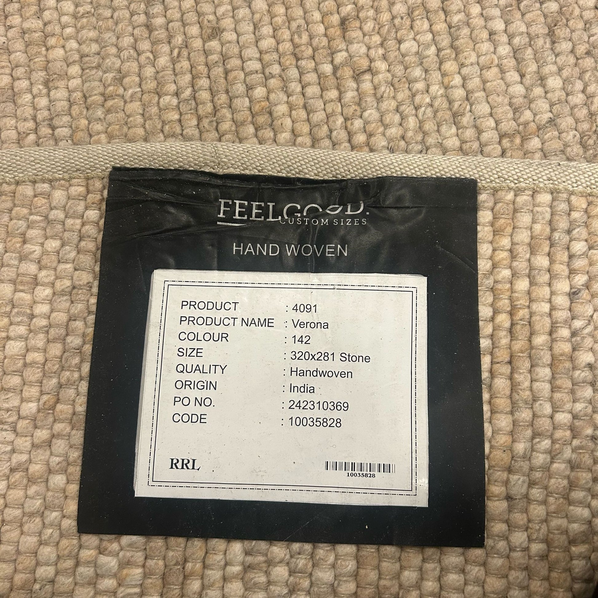 Brinker Verona 142 Stone Vloerkleed - 280x246cm - QF Living