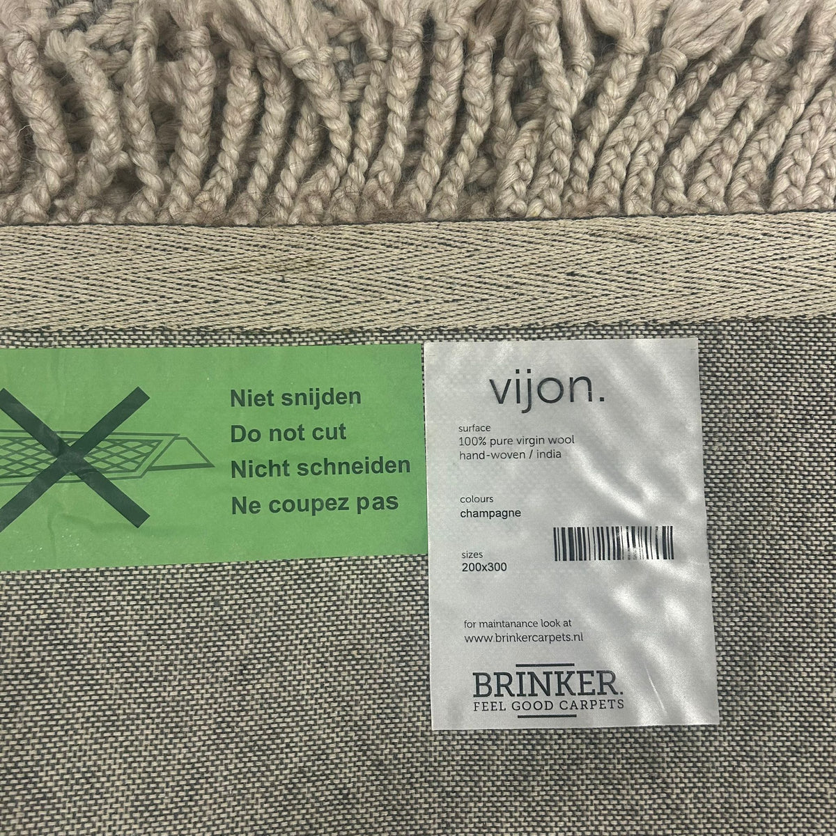 Brinker Vijon Champagne Vloerkleed - 200x300cm - QF Living