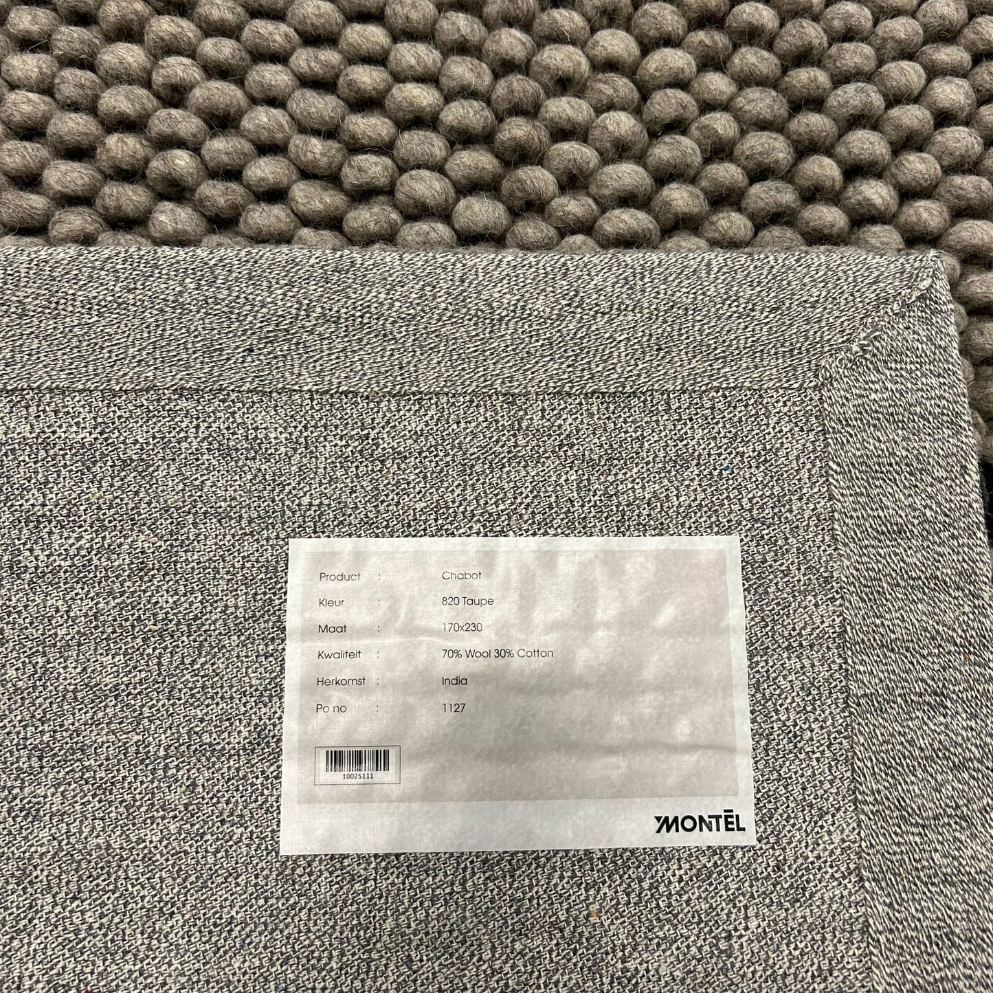 Montel Chabot 820 Taupe Vloerkleed - 200x300cm - QF Living