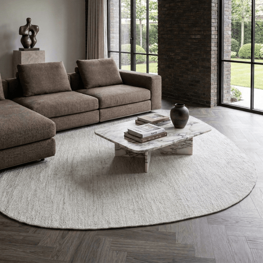 Montel Circulair Ivory Stone Vloerkleed - 320x280cm - QF Living